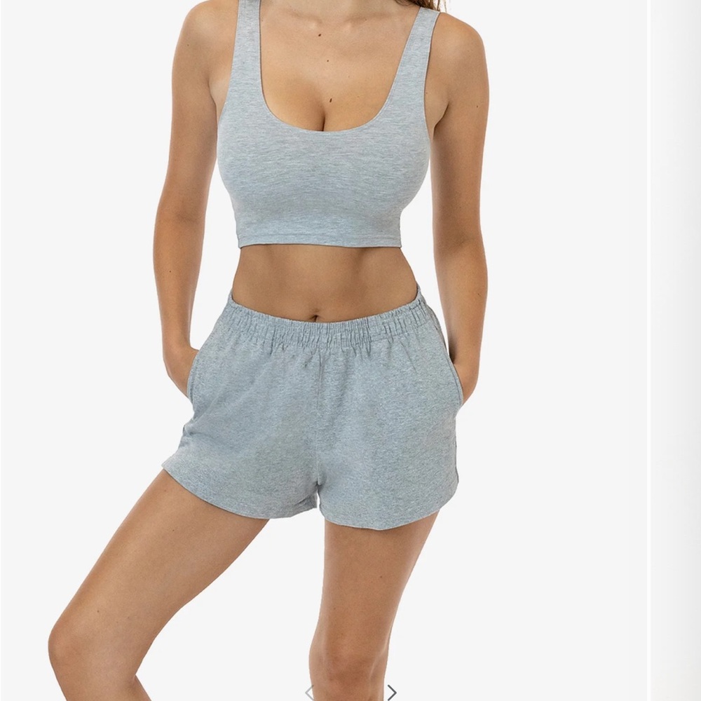 Los Angeles Apparel: Grey Garment Dye Short Shorts